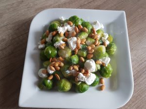Koolhydraatarm recept spruitjes met geitenkaas