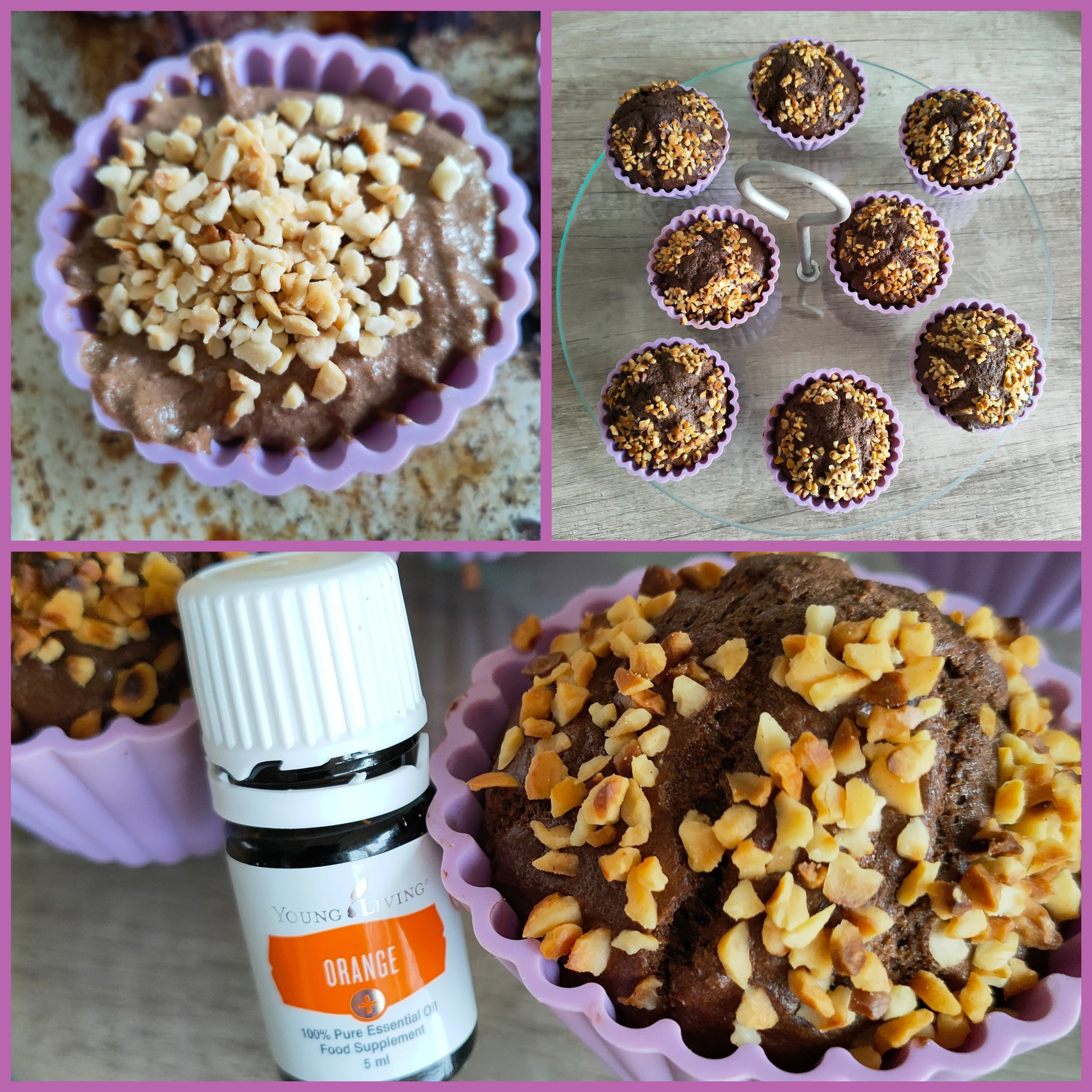 Koolhydraatarme sinaasappel chocolade muffin